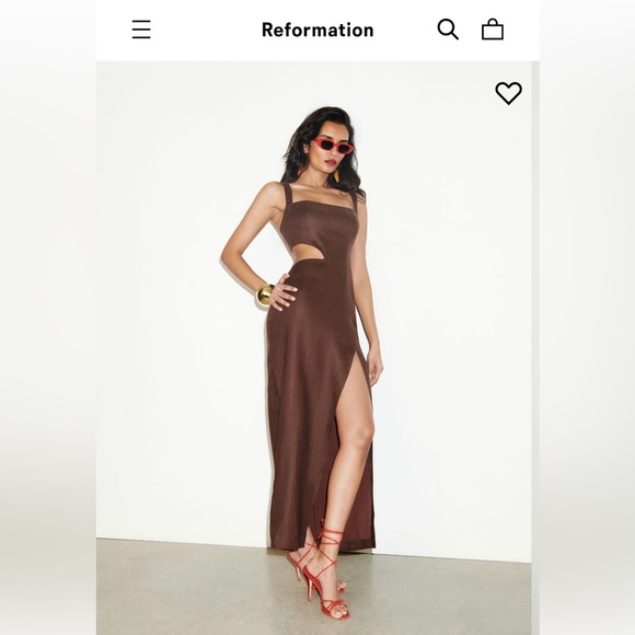 reformation brown linen dress Corduroy Button Up Tiered Mini Dress